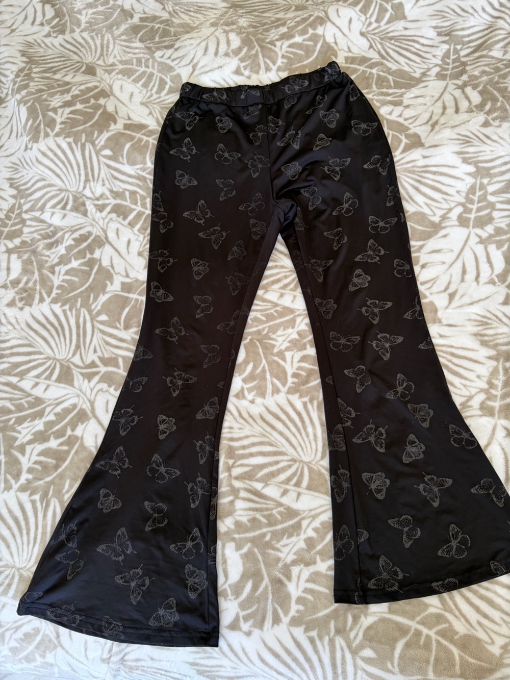 Reflective Women’s Black Butterfly Print Leggings
